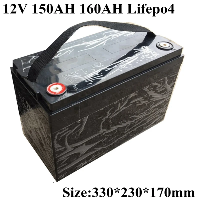 Lifepo4 12 8 V 12V 160Ah 150AH литиевый аккумулятор BMS для лодок 1200W Солнечная энергия хранения