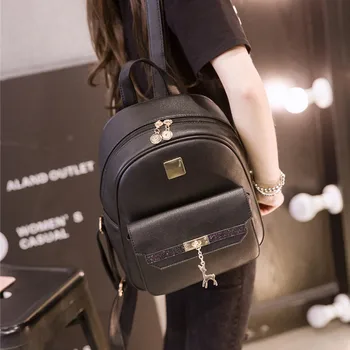 

OCARDIAN Backpacks Travel Women Luxury New Fashion Casual PU Leather Fashion School Rucksack Bag Gripesack Bookbag A5