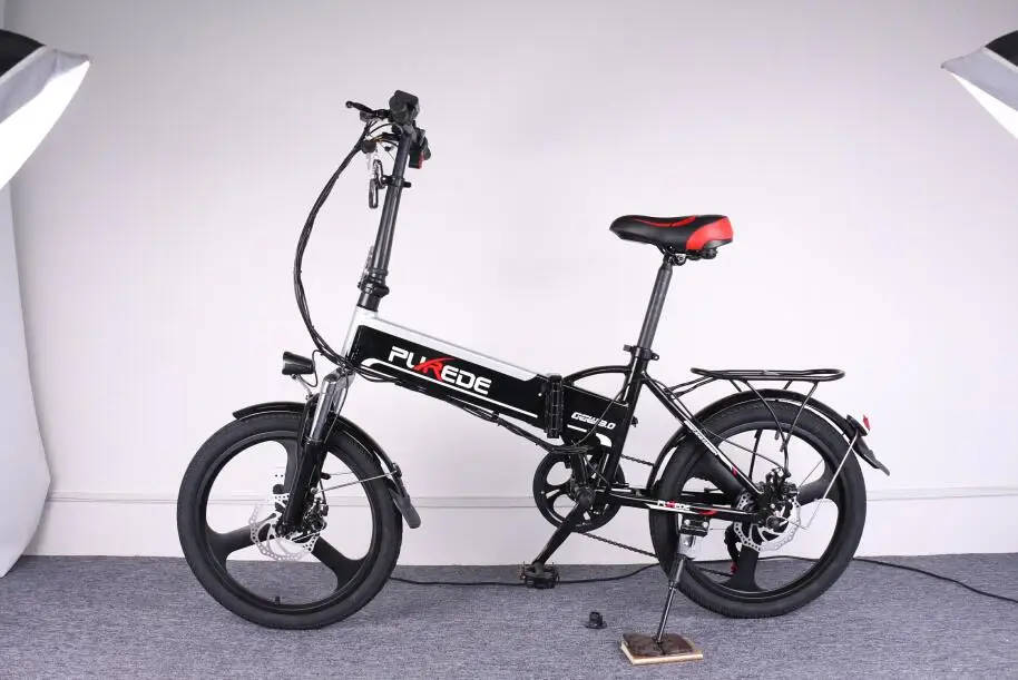 Discount Electric Bike 48V12.5A Lithium Battery 20inch Aluminum Folding Electric Bicycle 350W Powerful Mountain e bike Snow /beach ebike 20