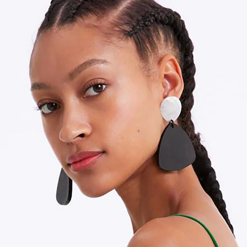 

Lalynnlys ZA Vintage Drop Earrings Resin Zircon Girl Female Dangle Earrings Party Wedding Vintage Bohemian Ear Jewelry E53001