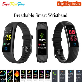 

D10 Smart Breathable Wristband Fitness Tracker Heart Rate Blood Pressure Oxygen Tracker Smart Band for Samsung Galaxy S7 Edge S7