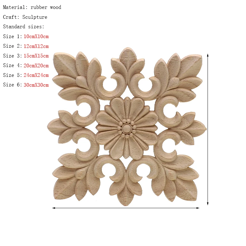 Рамка двери шкафа декоративные фигурки деревянные аппликации для мебели Неокрашенный резной угловой Onlay украшения дома аксессуары