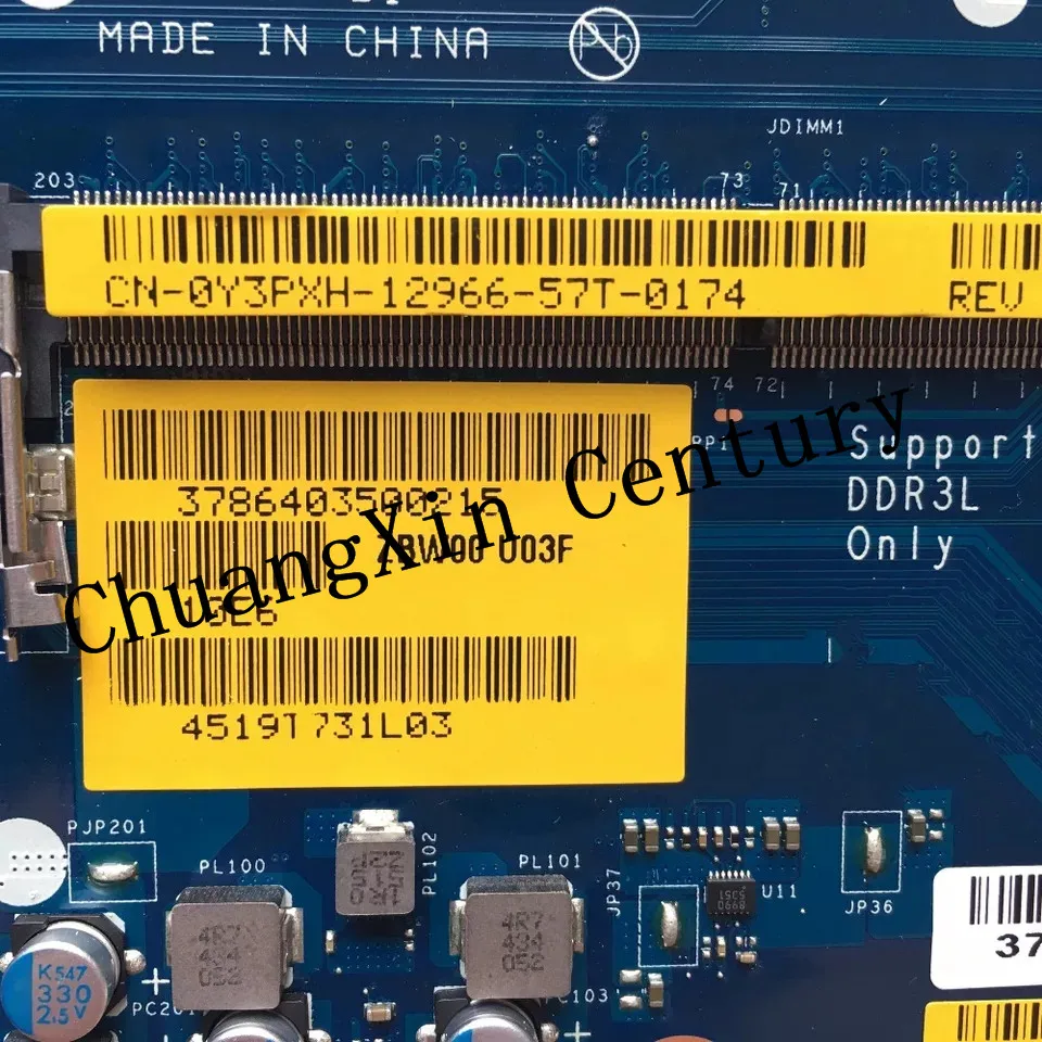 Для Dell inspiron 15 3531 материнская плата для ноутбука CN-0Y3PXH 0Y3PXH ZBW00 LA-B481P основная плата с процессором материнская плата полностью протестирована