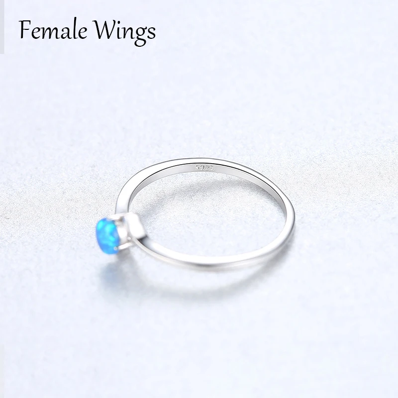FEMALE WINGS 925 Sterling Silver Rings for Women White Blue Green Gemstone Ring Gift Cubic Zircon Engagement Rings Brincos FR165