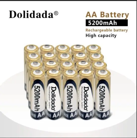 1-20 шт 5200mAh AA 2A Ni-MH 1,2 V перезаряжаемая батарея перезарядка предварительно Заряженная ni-mh аккумуляторная батарея для игрушек камеры микрофона