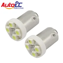 AutoEC 1000x BA9S 1210 4SMD 4 светодиодный 3528 SMD контрольная лампа светодиодный внутренний свет лампы для двери автомобиля оформление освещения 12 V# LG01