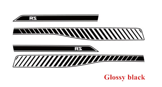 Гоночные спортивные полосы для Renault Twingo RS-17 Автомобиль Стайлинг двери линии талии Стикеры Авто аксессуары внешний Модифицированная наклейка - Название цвета: Glossy black