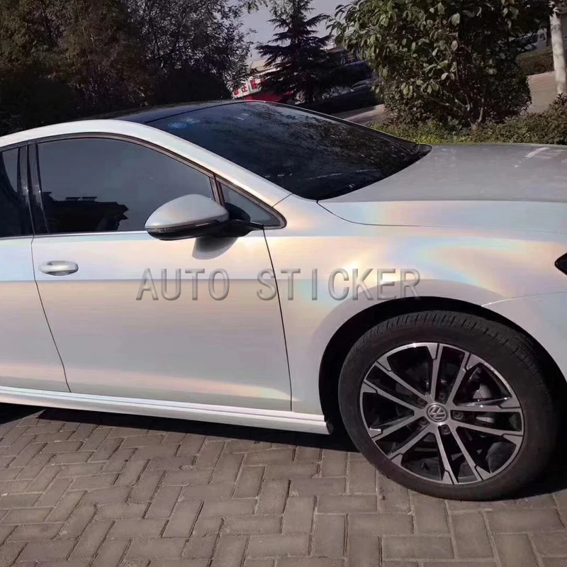 laser white car wrap 3