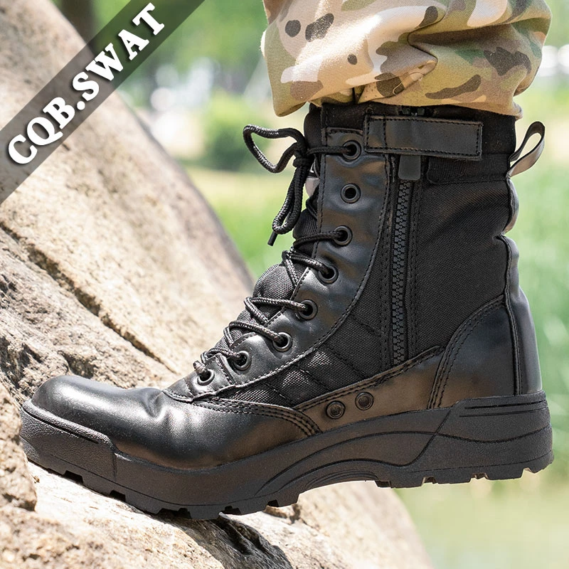 CQB.SWAT botas militares superligeras para hombre, botines tácticos de  combate, con cremallera, color negro, size38 45|Botas básicas| - AliExpress