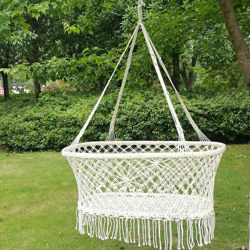 hanging rope baby cradle