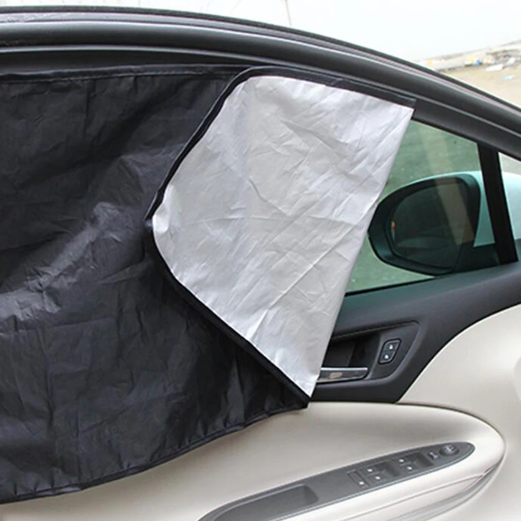 1 пара, универсальный автомобильный Магнитный солнцезащитный козырек, занавески с двойными бортами для автомобиля, косое окно