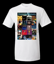 Marca dos homens tshirts elo (orquestra de luz elétrica) cor collage tshirt algodão masculino tshirt tamanho euro
