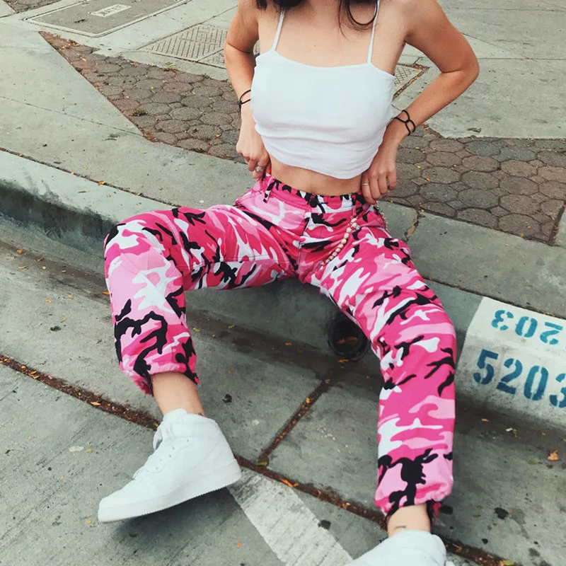

Fashion Cargo Pants Women Casual Hip Pop Streetwear Big Pockets Joggers Black Pant High Waist Female Trousers Pantalones Mujer