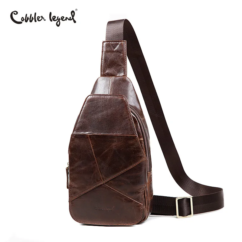 

Cobbler Legend Genuine Leather Men Bags Chest Pack Male Messenger Bag Men Chest Crossbody Bags Men's Shoulder Bag Men Travel