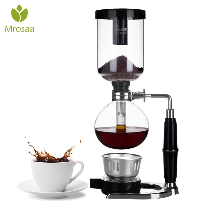 Mrosaa High Quality 5 Cups Japan Style Siphon Coffee Maker Syphon Maker