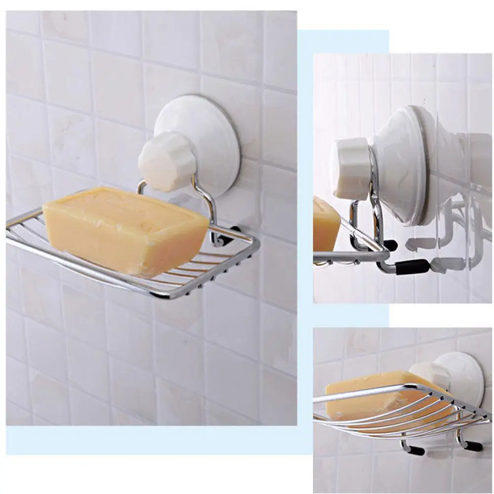

None Soap Rack with Suction Cup Wall Holder Basket for Bathroom Kitchen Sink