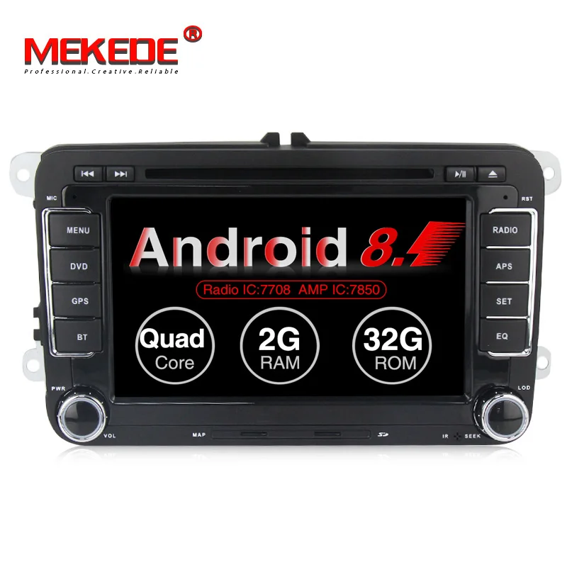 

New arrival! MEKEDE pure android 8.1 car multimedia sysem radio player for Volkswagen POLO PASSAT TOURAN Golf 5 6 Skoda Seat