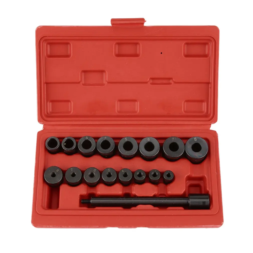 17 Pcs Universale Frizione Allineamento Tool Kit Cuscinetto Pilota Set Strumento di Impostazione per Auto Auto e Furgoni Garage Strumento di Allineamento set