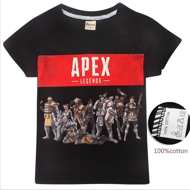 H Apex Legends игровая футболка для мальчиков футболки с короткими рукавами для мальчиков детская футболка с принтом Одежда для мальчиков топы, футболки, Детский костюм - Цвет: H