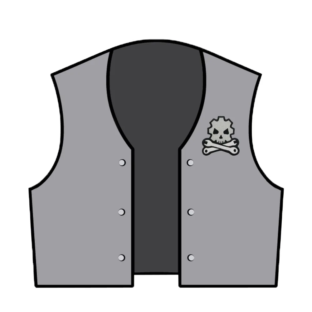 Death Mechanic Morale Embroidered Patch Newest Free Shipping custom design DIY Iron on Clothes (3)