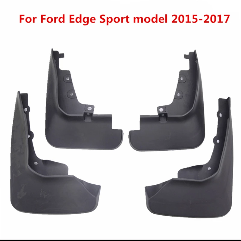 4Pcs For Ford Edge Sport Model Black Front Rear Molded Car Mud Flaps
