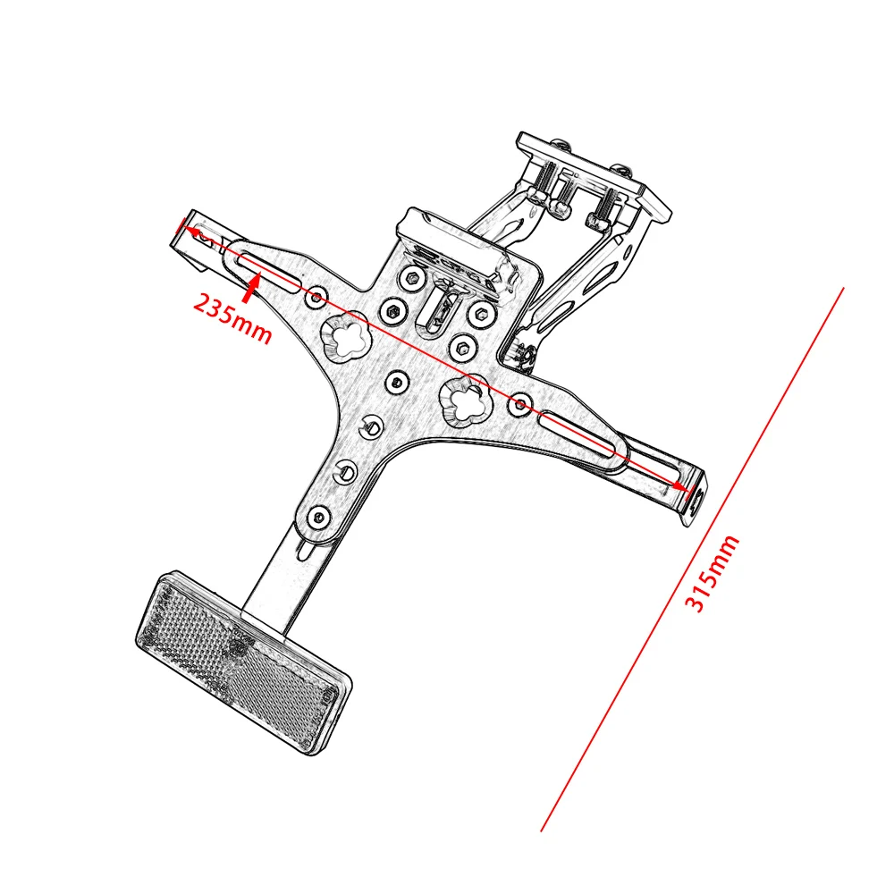 Для YAMAHA R25 R3 MT03 Fender Eliminator держатель номерного знака Кронштейн светодиодный свет номерного знака тормозной фонарь MT 03