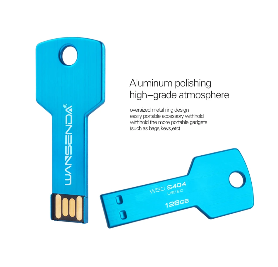 Wansenda usb флеш-накопитель в форме ключа, водонепроницаемая ручка-накопитель, 4 ГБ, 8 ГБ, 16 ГБ, 32 ГБ, 64 ГБ, реальная емкость, USB 2,0, флешка, флеш-карта памяти