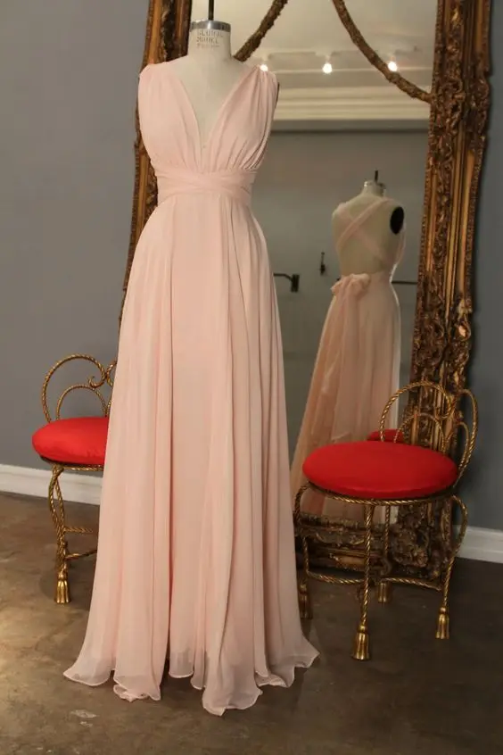2017 Cheap Elegant font b Bridesmaid b font font b Dress b font A line V
