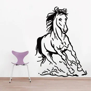 

Running Horse Vinyl Wall Sticker Removable Animal Art Wall Stickers for Kids Rooms Bedroom Living Room Home Decoration WA0287
