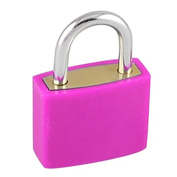 

5 pcs of BEAU 23mm Rectangle Cabinet Lock Drawer Mini Lock Padlock Fuchsia w 2 Keys