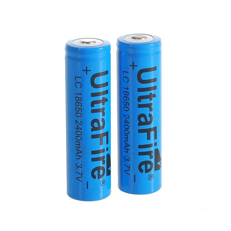 2 шт./лот 18650 3,7 V 2400 мАч литиевые батареи высокое качество 18650 литий-ионный перезаряжаемый батарейки для фонариков