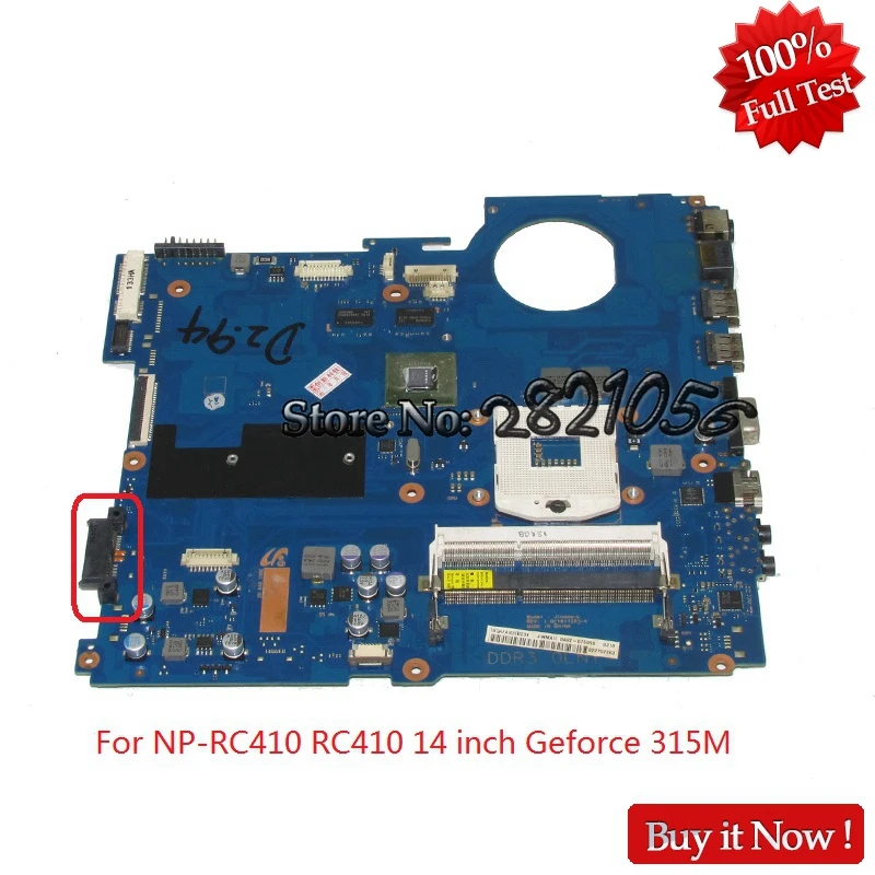 NOKOTION Mainboard BA92-07596A BA92-07596B For samsung NP-RC410 RC410 14 inch laptop motherboard HM55 DDR3 Geforce 315M 1GB