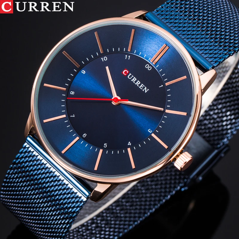 Acheter CURREN Marque De Luxe Hommes Étanche En Acier Inoxydable Casual Montres À Quartz Pour Hommes Sport Montre Bracelet Mâle Horloge relogio masculino