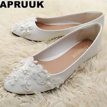 Промо-акция! Свадебные туфли с кружевом и жемчужинами; милая обувь ручной работы с цветами для девочек на плоской подошве; кружевная обувь с жемчужинками