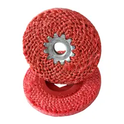 Красный пеньковая веревка полировка колес для Нержавеющая сталь металла грубая шлифовка угловая шлифовальная машина инструмент 100 мм