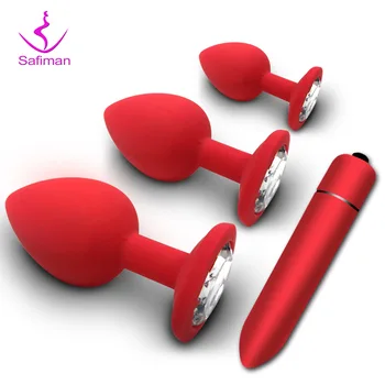 Soft Silicone Anal Butt Plug Prostate Massager Adult Gay Products Anal Plug Mini Erotic Bullet Vibrator Sex Toys for Men Women gelugee sex toys anal plug silicone vibration massager g spot vibrator for women sex toys for men butt plug erotic toy for adult