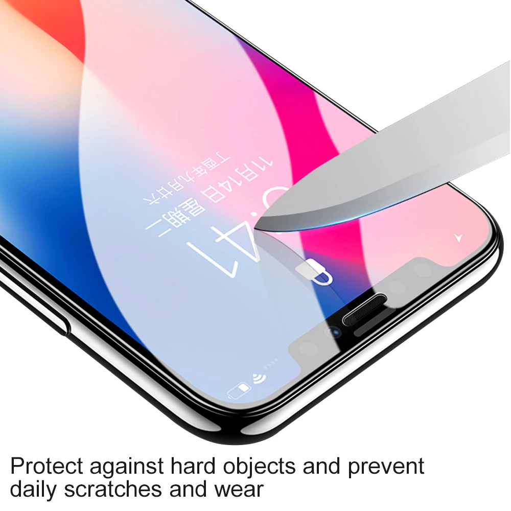 Ascromy For iPhone Xs Max Screen Protector 5D Full Cover 9H Tempered Glass ScreenProtector For iPhone X S XR 8 Plus 7 6 6S vitre (7)