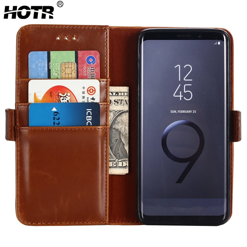 

S9 Leather Case PU Leather Cover for Samsung Galaxy S9 Plus Flip Wallet Stand Case for Samsung s8 s8 plus s7 s7 edge Full Cover