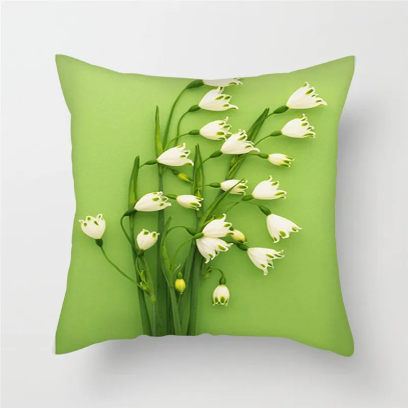 

Fuwatacchi Sunflower Wedding Decoration Cushion Cover Lotus Lily Rose Print Pillow Cover Sofa Chair Car Decorative Pillow Case