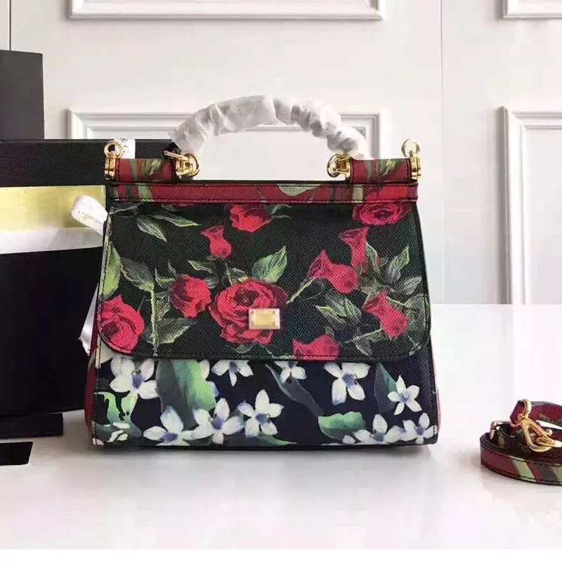 

2016 European fashion color printing series color color patterned imported palm print leather shoulder diagonal cross