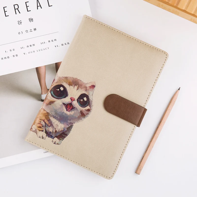 

Magnetic Buckle Office Notebook Stationery School Notebook Planner Daily Weekly Planner Cute Animals Diary Bullet Journal Defter
