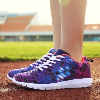 

ZHENZU Men Sport Shoes Woman Sneakers Women Female Running Shoes Breathable Lace-Up chaussure femme High Quality