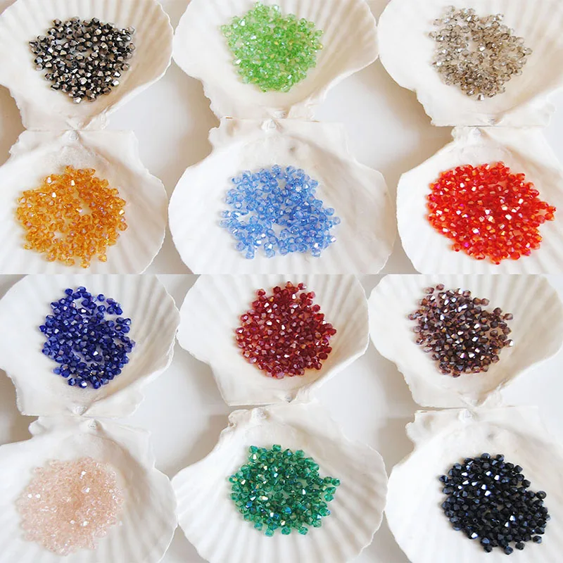 

Sale Red copper Color 100pcs 4mm Bicone Austria Crystal Beads charm Glass Bead Loose Spacer Bead for DIY Jewelry Making