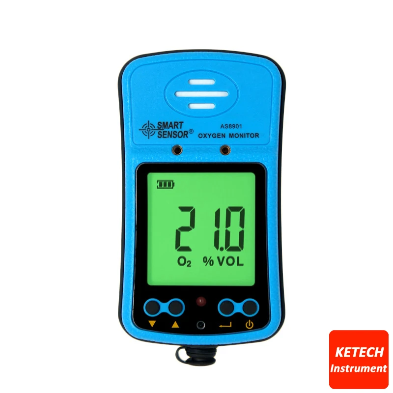 

Handheld Oxygen O2 Gas Detector Range 0-25% Gas Analyzer AS8901