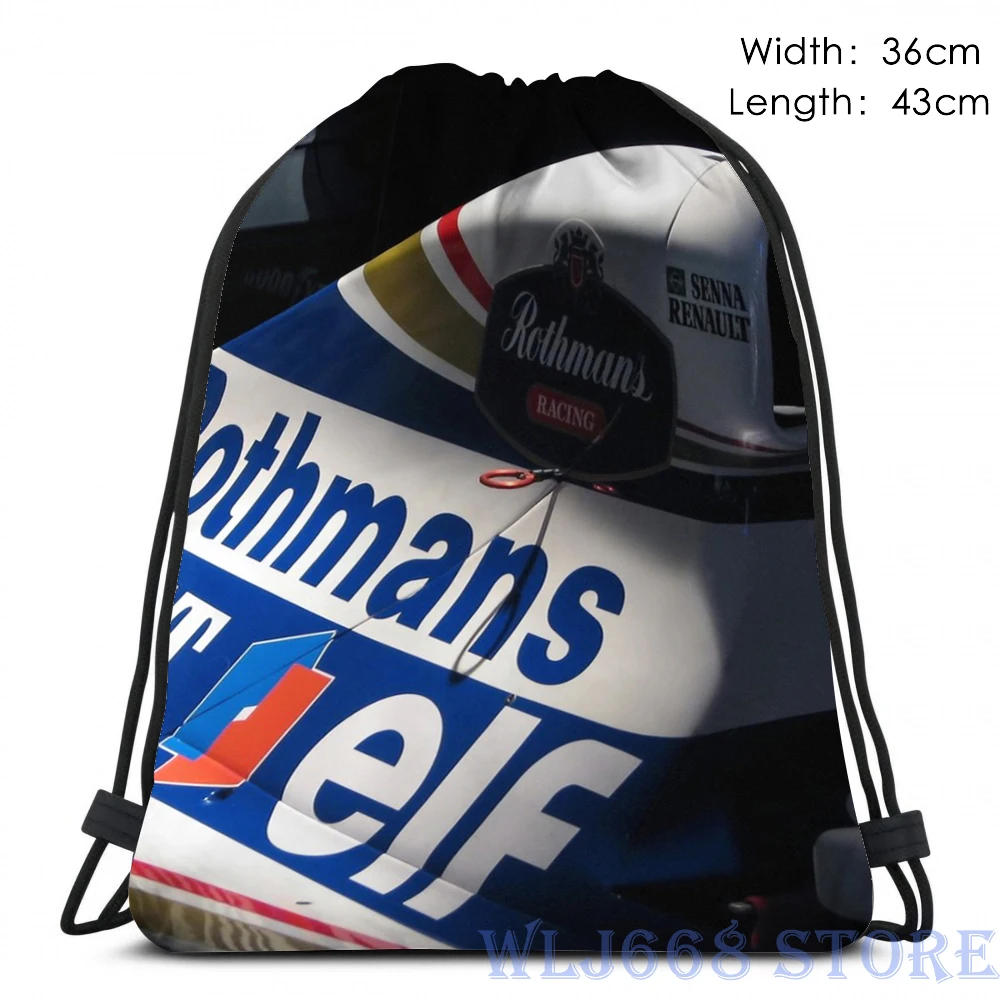 Funny graphic print shoulder Bags women Williams FW16- Ayrton Senna Single shoulder backpack travel for men Gym Bag