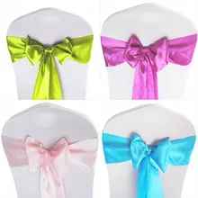 100 шт. атласная ткань пояса лук галстук для отеля свадебный банкет домашнего использования 16 см X 275 см(200 шт./лот