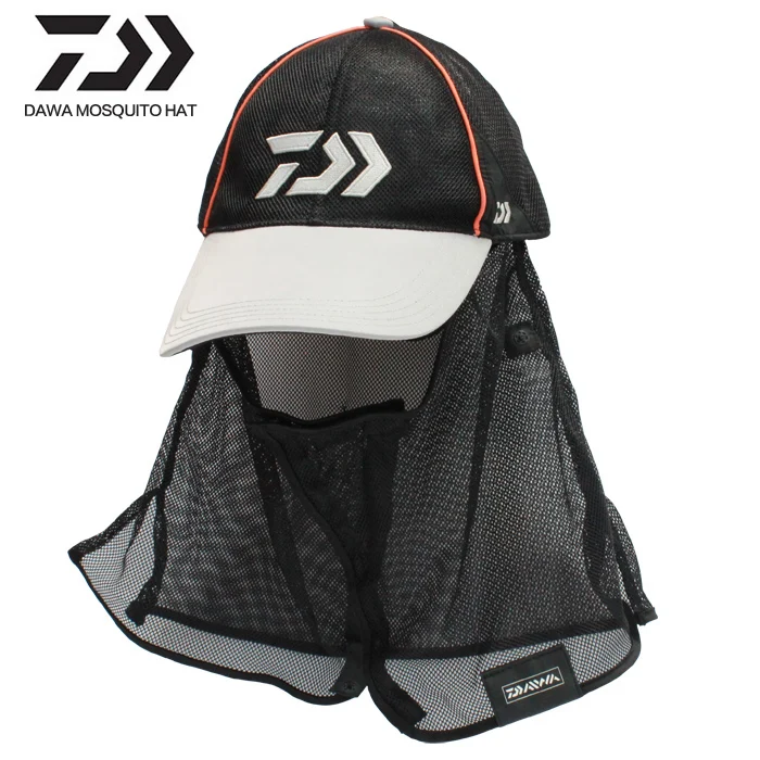 

2017 NEW DAIWA Fishing hat sun cap Anti mosquito Sunscreen Breathable Anti-UV Fishing gear DAWA outdoors DAIWAS Free shipping