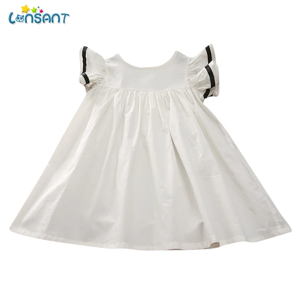 

LONSANT New Fashion Summer Newborn Baby Girls Sleveeless Solid Princess Zipper Casual Girls Dress Clothes Suit for 0-24M baby