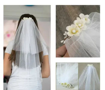 

Bachelorette Veil Bridal Shower Veil Party Accessory Headband Veil Flower Bride Party Rustic Wedding