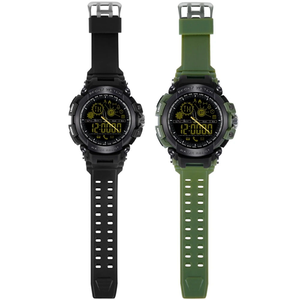 EXRIZU DX16 Smart Watch Pedometer 3 Needles Smart Clock Smartwatch 5ATM Waterproof Activity Tracker for iPhone X XS XR 8 Android